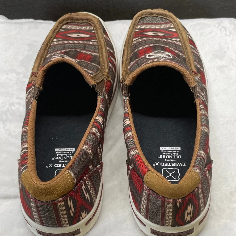 Hooey twisted X Red‎ and Brown Men's Aztec Shoes